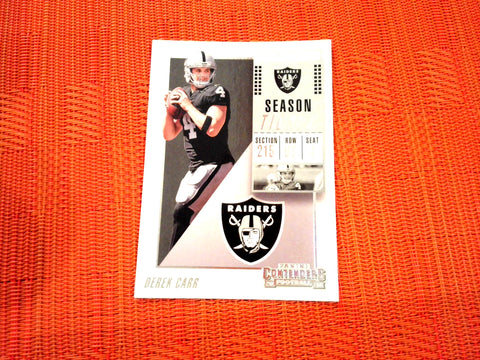 2018 Contenders NFL 23 Derek Carr - Oakland Raiders (Base)