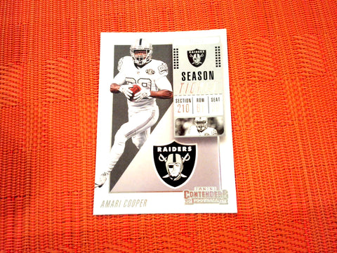 2018 Contenders NFL 25 Amari Cooper - Oakland Raiders (Base)