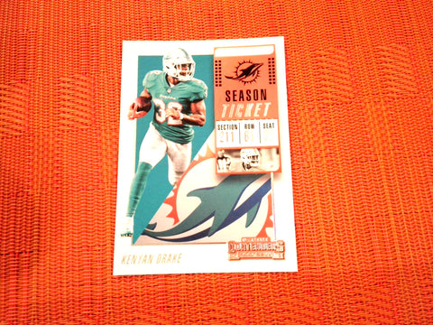 2018 Contenders NFL 43 Kenyan Drake - Miami Dolphins (Base)
