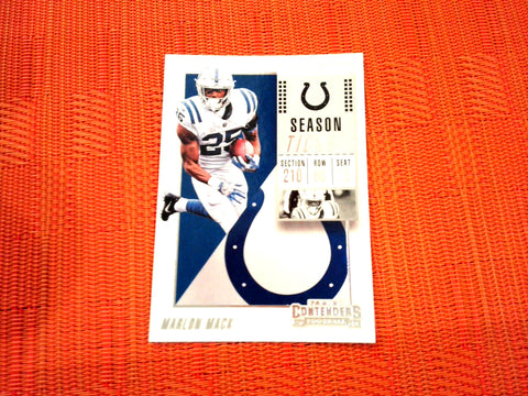 2018 Contenders NFL 59 Marlon Mack - Indianapolis Colts (Base)