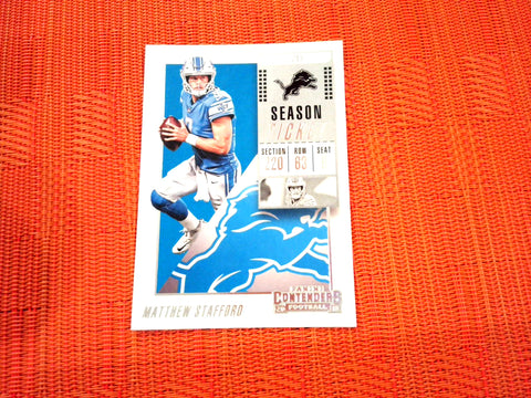 2018 Contenders NFL 66 Matthew Stafford - Detroit Lions (Base)