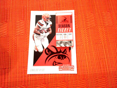 2018 Contenders NFL 77 Carlos Hyde - Cleveland Browns (Base)