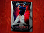 2019 Panini Prizm Baseball 4 Christian Yelich - Milwaukee Brewers (Fireworks Set )