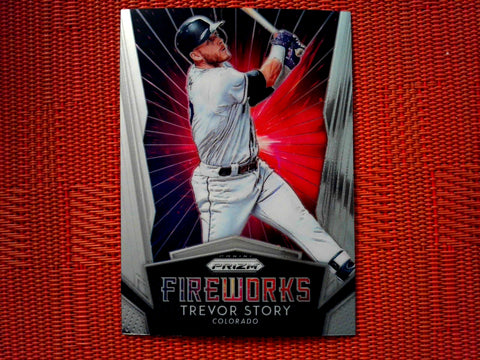 2019 Panini Prizm Baseball 12 Trevor Story - Colorado Rockies (Fireworks Set )