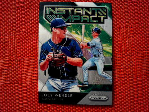 2019 Panini Prizm Baseball 10 Joey Wendle - Tampa Bay Rays (Instant Impact Set)'