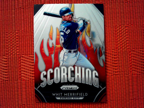 2019 Panini Prizm Baseball 8 Whit Merrifield - Kansas City Royals (Scorching Set )