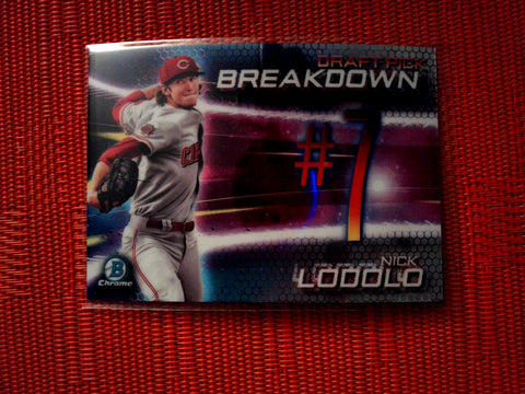 2019 Bowman Draft BSB-NL Nick Lodolo - Cincinnati Reds (Draft Pick Breakdown )