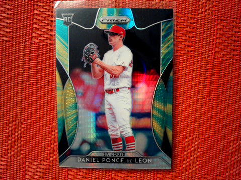 2019 Panini Prizm Baseball  44 Daniel Ponce de Leon - St. Louis Cardinals  (Hyper Green/Yellow)