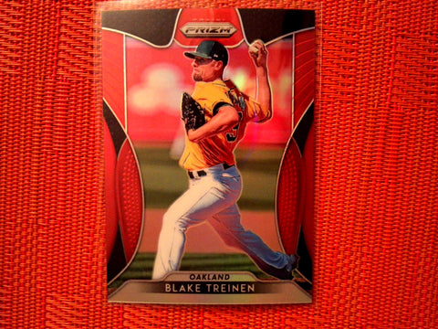 2019 Panini Prizm Baseball  100 Blake Treinen - Oakland A's  (Red)