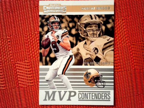 2019 Panini Contenders NFL 6 Drew Brees - New Orleans Saints (MVP Contenders Set )