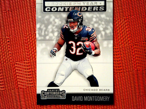 2019 Panini Contenders NFL 12 David Montgomery - Chicago Bears (Rookie of the Year Contenders Set)