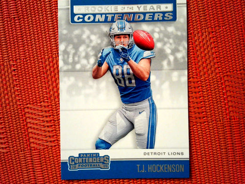 2019 Panini Contenders NFL 19 T.J. Hockenson - Detroit Lions (Rookie of the Year Contenders Set)