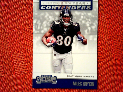 2019 Panini Contenders NFL 21 Miles Boykin - Baltimore Ravens (Rookie of the Year Contenders Set)