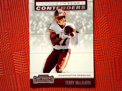 2019 Panini Contenders NFL 27 Terry McLaurin - Washington Redskins (Rookie of the Year Contenders Set)