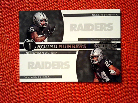 2019 Panini Contenders NFL 2 Johnathan Abram/Clelin Ferrell - Oakland Raiders (Round Numbers Set)