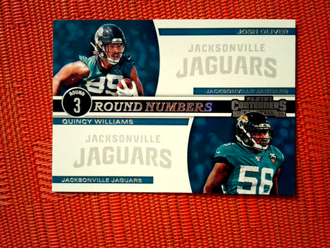 2019 Panini Contenders NFL 17 Quincy Williams/Josh Oliver - Jacksonville Jaguars (Round Numbers Set)