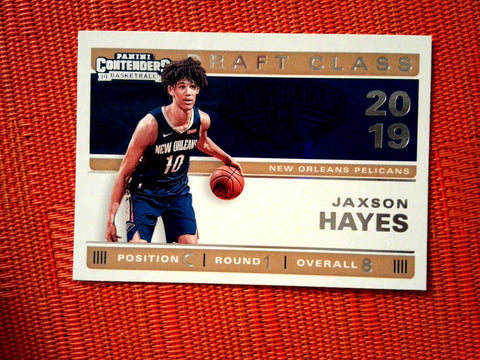 2019-20 Panini Contenders NBA Basketball 8 Jaxson Hayes - New Orleans Pelicans (2019 Draft Class Contenders Set )