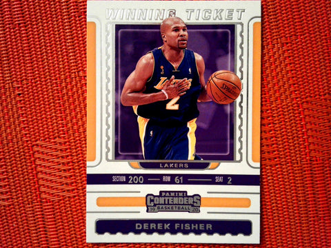 2019-20 Panini Contenders NBA Basketball 26 Derek Fisher - Los Angeles Lakers (Winning Tick. Set)