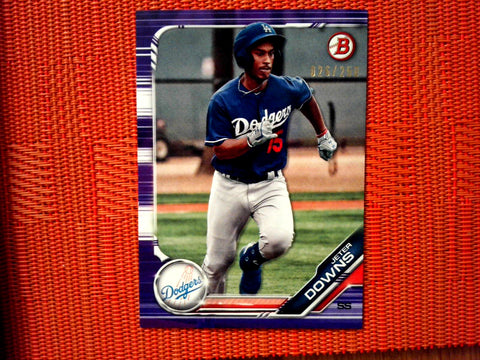 2019 Bowman Draft Purple Paper Jeter Downs BD-114 Los Angeles Dodgers /250