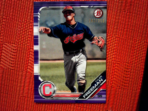 2019 Bowman Draft Purple /250 Tyler Freeman #BD-184