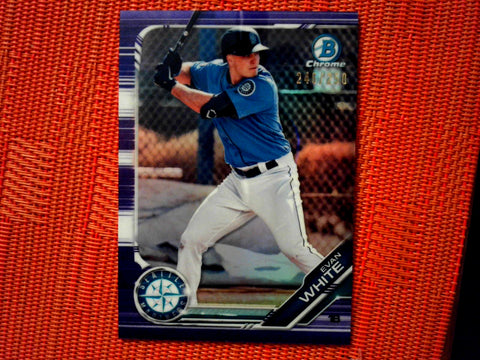 2019 Bowman Draft Chrome Purple Refractor /250 Evan White #BDC-172