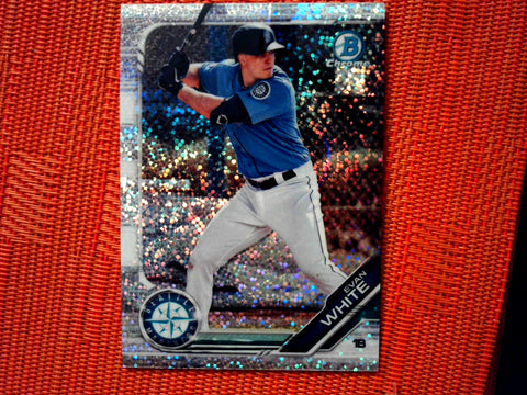 2019 Bowman Draft Chrome Sparkles Refractor Evan White #BDC-172