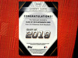 2019 Bowman Chrome Draft Sammy Siani REFRACTOR AUTO #/250 Class of 2019