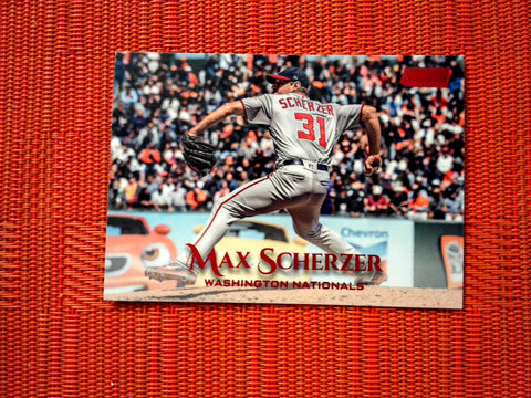 2019 Topps Stadium Club #8 Max Scherzer - Washington Nationals (Red Foil)