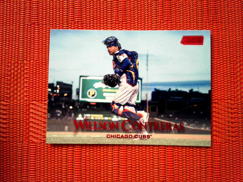 2019 Topps Stadium Club #18 Willson Contreras - Chicago Cubs (Red Foil)