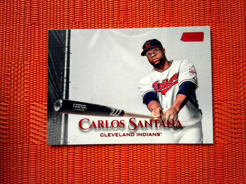 2019 Topps Stadium Club #43 Carlos Santana - Cleveland Indians (Red Foil)