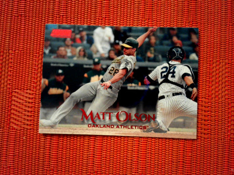 2019 Topps Stadium Club #176 Matt Olson - Oakland Athletics (Red Foil)