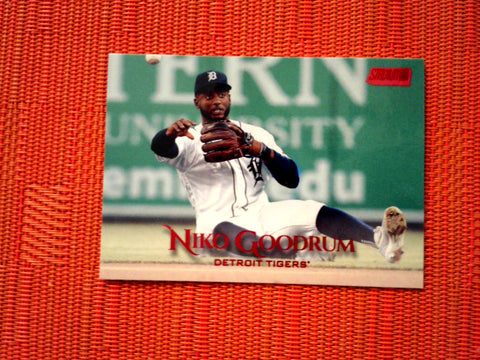 2019 Topps Stadium Club #190 Niko Goodrum - Detroit Tigers (Red Foil)