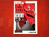 2018-19 Panini Contenders Basketball 95 CJ McCollum - Portland Trail Blazers (Green Game Tick.)