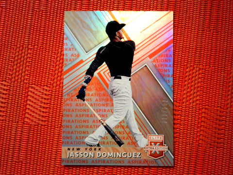 2019 Panini Elite Extra Edition Jasson Dominguez Orange 18/100 RC New York Yankees