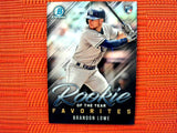 2019 Bowman #ROYF-2 Brandon Lowe - Tampa Bay Rays (Chrome Rookie of the Year Favorites Set)