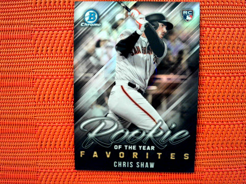 2019 Bowman #ROYF-8 Chris Shaw - San Francisco Giants (Chrome Rookie of the Year Favorites Set)