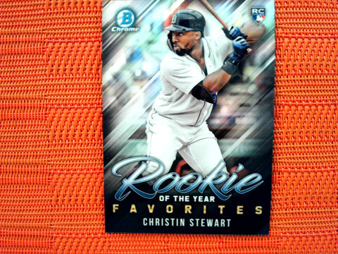 2019 Bowman #ROYF-10 Christin Stewart - Detroit Tigers (Chrome Rookie of the Year Favorites Set)