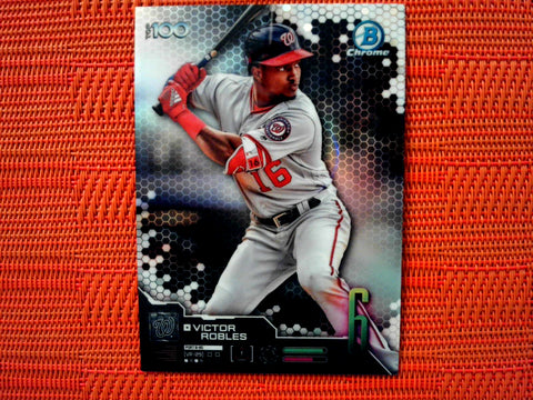 2019 Bowman #BTP-6 Victor Robles - Washington Nationals (Chrome Bowman Scouts' Top 100 Set)