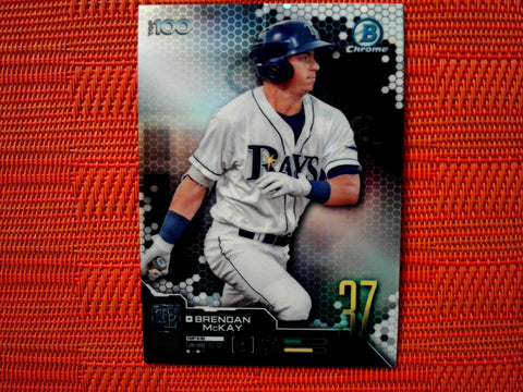 2019 Bowman #BTP-37 Brendan McKay - Tampa Bay Rays (Chrome Bowman Scouts' Top 100 Set)