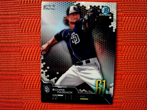 2019 Bowman #BTP-61 Chris Paddack - San Diego Padres (Chrome Bowman Scouts' Top 100 Set)