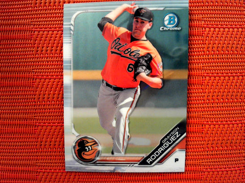 2019 Bowman Chrome #BCP-181 Grayson Rodriguez - Baltimore Orioles (Chrome)