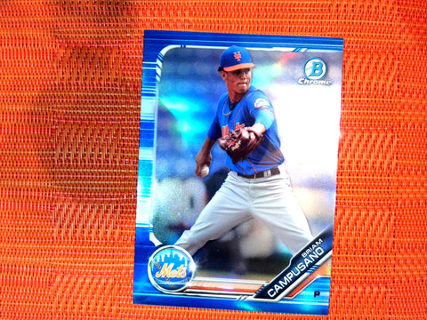 2019 Bowman Chrome Prospects Blue Refractor BCP201 Brian Campusano Mets  /150