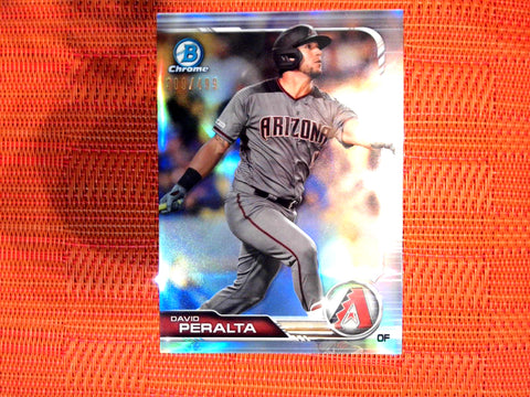 2019 Bowman Chrome David Peralta Arizona Diamondbacks Refractor Card #8  /499