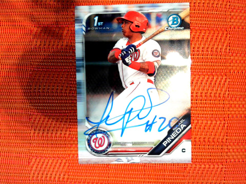 2019 Bowman Chrome Prospect Autographs #CPA-IP Israel Pineda Auto