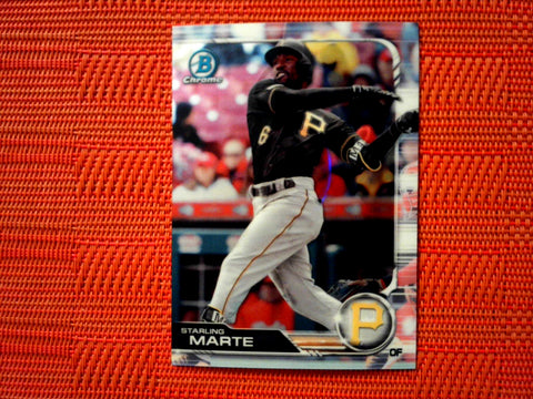 2019 Bowman Chrome #20 Starling Marte - Pittsburgh Pirates (Chrome)