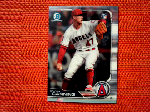 2019 Bowman Chrome #45 Griffin Canning - Los Angeles Angels RC (Chrome)