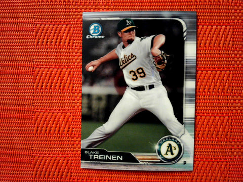 2019 Bowman Chrome #78 Blake Treinen - Oakland Athletics (Chrome)