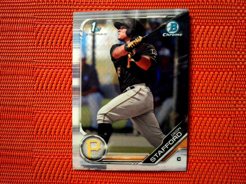 2019 Bowman Chrome #BCP-214 Deon Stafford - Pittsburgh Pirates (Chrome)