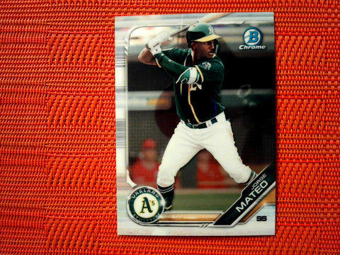 2019 Bowman Chrome #BCP-217 Jorge Mateo - Oakland Athletics (Chrome)