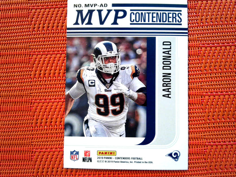2019 NFL Contenders #24 Aaron Donald - Los Angeles Rams (MVP Contenders)